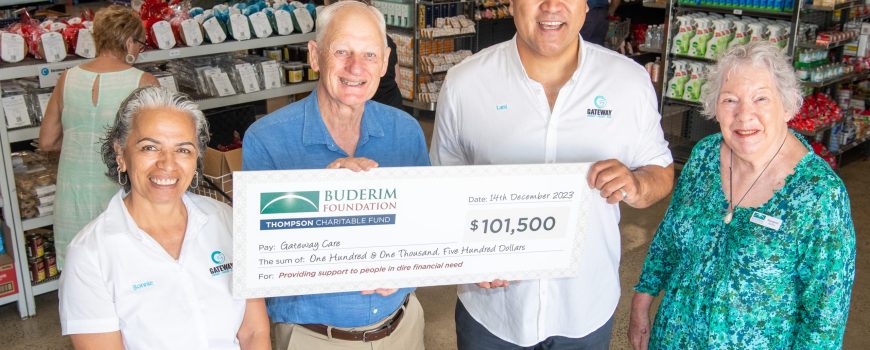 Buderim FoundationThompson Fund Donation