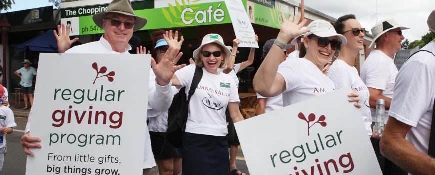 Buderim Foundation Ambassadors launch the Regular Giving Program at Australia Day Parade - photo by Cheryl Nomnus