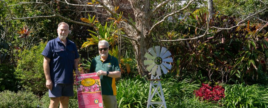 Buderm Garden Club deputy president Michael Sax and President John Lyons are looking forward to this year's Festival and Open Garden Program featuring Michael's Island View Court graden 2