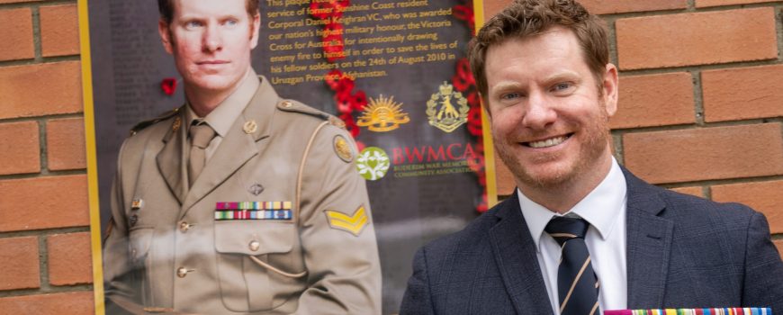 CPL Daniel Keighran VC unveilling plaque at Buderim - photo by Reflected Imaage PR RPR08600