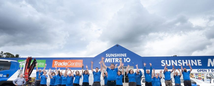 Sunshine-Mitre-10-Nambour-Flagship-store-jump-for-joy-at-openning-photo-by-Reflected-Image-PR