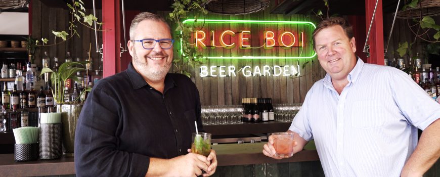 Tony Kelly and Dirk Long at Rice Boi Beer Garden